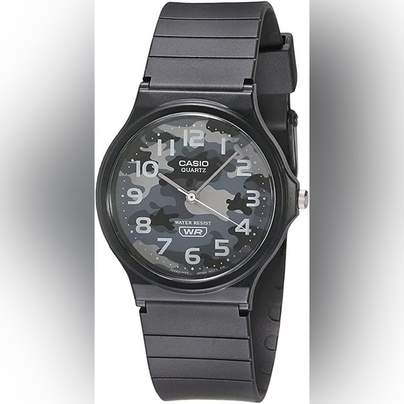 Casio Other - Casio MQ24-8CL Men's Gray Camo Dial 3-Hand Analog Watch Black